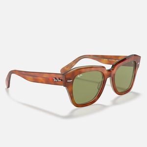 🕶️ Ray Ban State Street Sunglasses // Polished Havana On Transparent Beige 🕶️